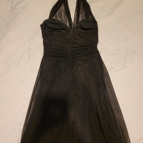 Black Halter Dress - Picture 2 of 5